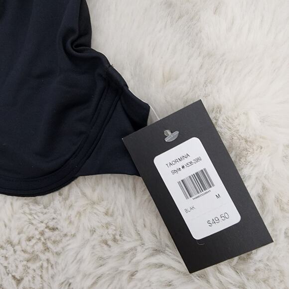 NEW Frederick's of Hollywood Taormina Black One-Shoulder Swimsuit Bikini Top - Picture 5 of 11